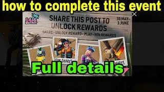freefire share this post to unlock rewards event ||How to complete share this post event in freefire