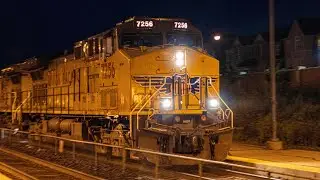 [Dual Union Pacific&rsquo;s!] CN Train U714 Eastbound at Mount Pleasant GO Station with UP 7256 & UP 7208