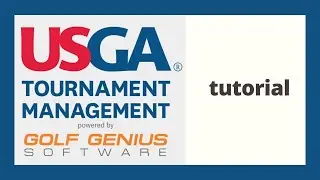 USGA Tournament Management App tutorial