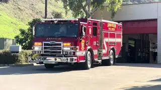 Anaheim Fire Department Engine 9 and Ambulance 9 Responding