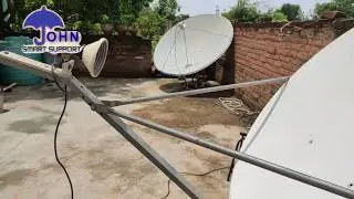 4 feet fiber dish antenna | focal point setting | all original stand and dish antenna | unboxing