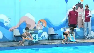 7 Year Old Child 25 meter Kick Board / Triple Crown/ Swimming Competition/ Gold Medal for SBR Cup