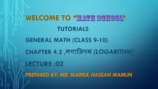 Class (9-10) General Math Chapter 4.2 Lecture 02