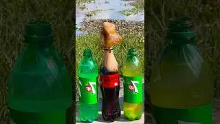 7UP vs Coca vs 7UP vs Mentos #experiment #shorts #youtubeshorts