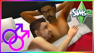 🎮🌈 INTERRACIAL GAY COUPLE CUDDLE, MAKEOUT, & WOOHOO CLOTHED ON BED CUTSCENE | Sims 2 🌈🎮
