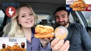 NEW Zaxby's Signature Chicken Sandwich & Spicy Sauce || First Impression || Taste Test