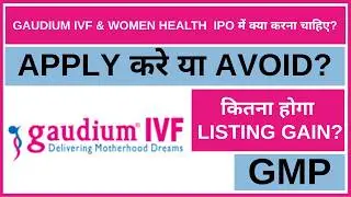 Gaudium IVF & Women Health IPO Analysis &bull; Gaudium IVF IPO Review &bull; GMP &bull; IPO &bull; Dailystock