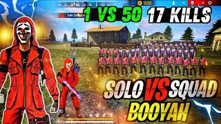 Solo Vs Squad Free Fire | 17 Kills Full Map Gameplay - Garena Free Fire 🔥|