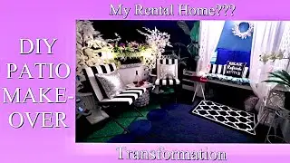 SPRING PATIO TRANSFORMATION| DIY HOME DECORATING IDEAS IN A RENTAL!