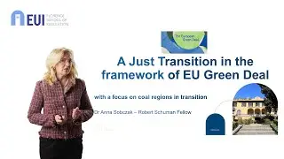 A just transition in the framework of the EU Green Deal | Anna Sobczak