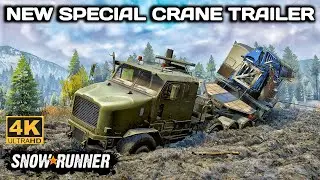 NEW SPECIAL CRANE TRAILER In SnowRunner Season 16 #snowrunner #offroad #truck 