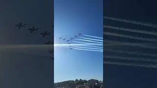 Snowbirds formation change during loop. #snowbirds #canadianforces #aviavilon #formation #shorts