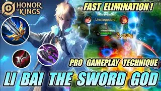 LI BAI THE BEST ASSASSIN SWORD GOD - QUICK IN EXECUTING ENEMIES | HONOR OF KINGS (HOK)