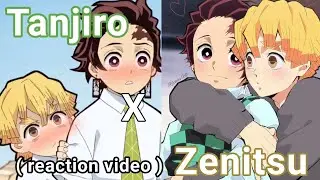 Tanjiro and Zenitsu react to their ship ( Tanzen )