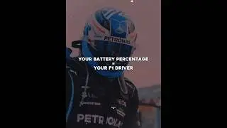 Your Battery Percentage = Your F1 Driver #formula1 #f1