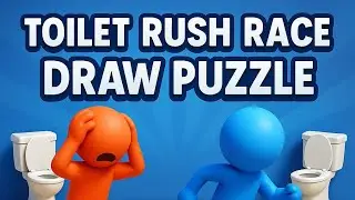 Toilet Rush Race Draw Puzzle - Full Gameplay Level 11 to 20 | Hilarious Moments!