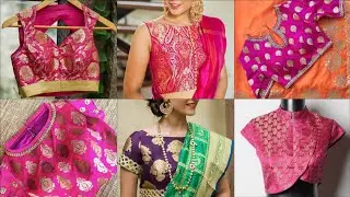 neck pattern with names | brocade blouse designs | boat neck blouse designs | long hand blouse #baju