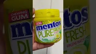 Mentos Pure Fresh Chewing Gum Limonade Go&ucirc;t 🍋 #candy #asmr #viral #shorts #youtubeshorts #fyp