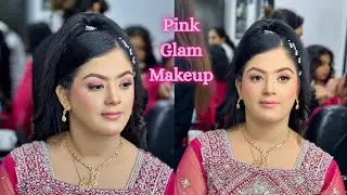 Pink Glam Makeup Tutorial 💗 Soft to Full Glam | Glass Skin Finish ✨