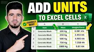 How to Add Units to Excel Cells | How to SUM Numbers Containing Text in Excel