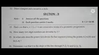 10th class maths pre final exam paper 2022 | 90% |