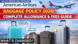 ✈️American Airlines Baggage Policy 2026: Fees, Sizes & Allowance Explained!