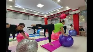 Тренировка с фитболом! Целое занятие. Pilates with fitball! Entrenamiento con fitball