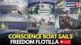 Conscience Boat from Freedom Flotilla Coalition Sails Toward Gaza | l LIVE Onboard View | N18G