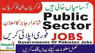 Public Sector Organization Latest Jobs 2019  | New jobs in Pakistan | Naukri Alert