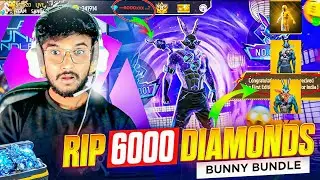 🚨I GOT BUNNY BUNDLE😎|💵6000 DIAMONDS RIP😭 🥹|FREE FIRE LIVE IN TELUGU ✅ #sanzzoff  #freefire