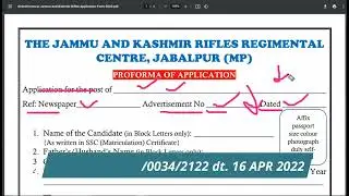 Jammu and Kashmir Rifles Regiment Centre, Jabalpur Recruitment 2023 | full Details|Form fill Kre