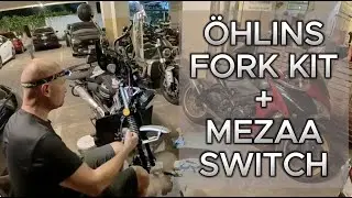 Installing &Ouml;hlins fork kit and Mezaa left switch on a Honda Trail Cub CT125