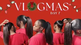 Vlogmas Day 7 🎄 Sleek Straight Ponytail Tutorial (1 Hour!) | Do My Hair With Me