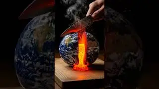 Cutting planet  Earth ASMR -#asmr #earth #relaxing #satisfying #ai