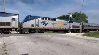 Amtrak Silver Meteor (Heritage Unit #46 50th Anniversary) Southbound thru #Palatka FL
