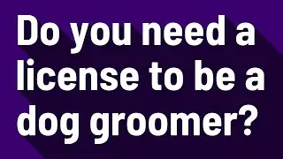 Do you need a license to be a dog groomer?