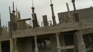 BUILDING IN GHANA.SPANISH MEDITERRANEAN APARTMENT COMPLEX COLUMNS CONSTRUCTION IN KUMASI GHANA 🇬🇭
