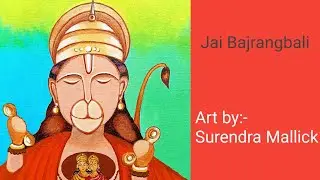 Abstract Image Of Hanumanji || Image Of Bajrangbali || Acrylic Painting for Beginners ||