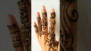 New trending henna design/finger mehendi🌿 #song #trending #vairalvideo #art#music#thread&henna