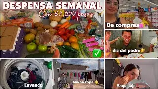 COMPRE DESPENSA🛒con $2,000 pesos💸🤑fin de semana para LAVAR🧺🫧festejo🎉🎈del dia del PADRE👨🏻🎂/Maquillaje