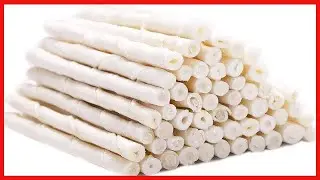 MON2SUN Dog Rawhide Twist Sticks Natural 5 Inch Thin Sticks Rawhide Chews for Puppy and Small Dogs