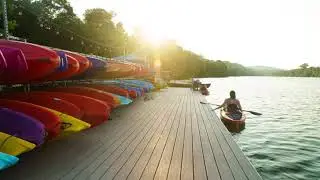 Sunset Time Lapse at Rowing Dock