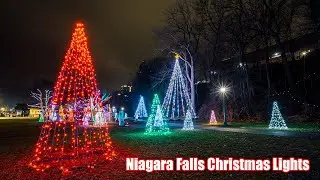 Beautiful Christmas lights in Niagara Falls! (Walking Tour)