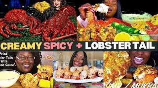 🤍 Creamy, Savory & Spicy LOBSTER TAILS 🧈🌶️ You’ll Wish You Could Taste 🦞 Seafood Boil Compilation