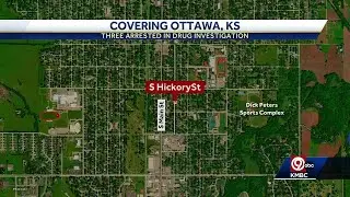 Ottawa, Kansas, police arrest three in drug investigation; seven children taken into protective c...