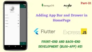 Flutter: How to add a Drawer and App Bar in Flutter? || Flutter with NodeJS #21