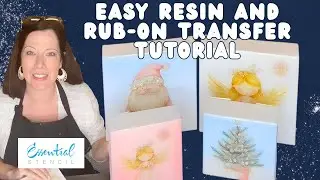 How to Create Coastal Resin Art on Canvas | Easy Resin and Transfer Tutorial