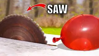 EXPERIMENT: SAW VS WATER BALLOON