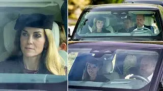 Catherine William & Three Children Attended Church at Crathie Kirk in Balmoral