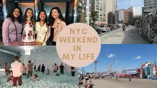 NYC COLLEGE STUDENT WEEKEND IN MY LIFE | Coney Island, Color Factory, & A Night Out!